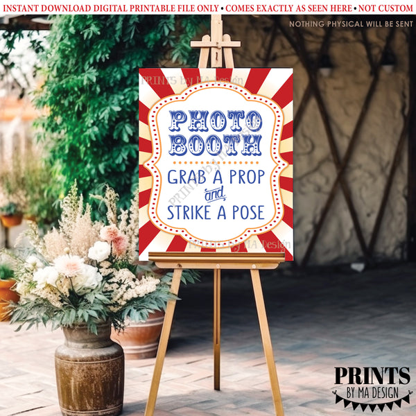 Photobooth Sign Carnival Theme Party Sign, Carnival Photo Booth, Carnival Game, Circus Theme Party, PRINTABLE 8x10/16x20” Carnival Sign, Instant Download Digital Printable File