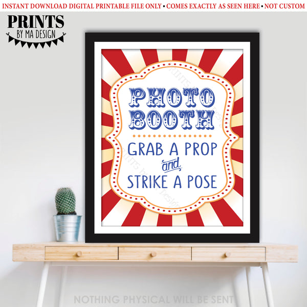 Photobooth Sign Carnival Theme Party Sign, Carnival Photo Booth, Carnival Game, Circus Theme Party, PRINTABLE 8x10/16x20” Carnival Sign, Instant Download Digital Printable File