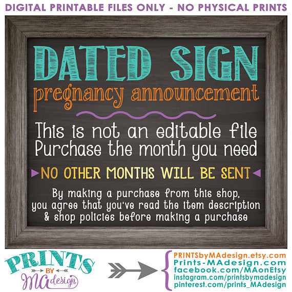 I'm Getting a Baby Brother in FEBRUARY, It's a Boy Gender Reveal Pregnancy Announcement, Chalkboard Style PRINTABLE 8x10/16x20” <Instant Download> - PRINTSbyMAdesign