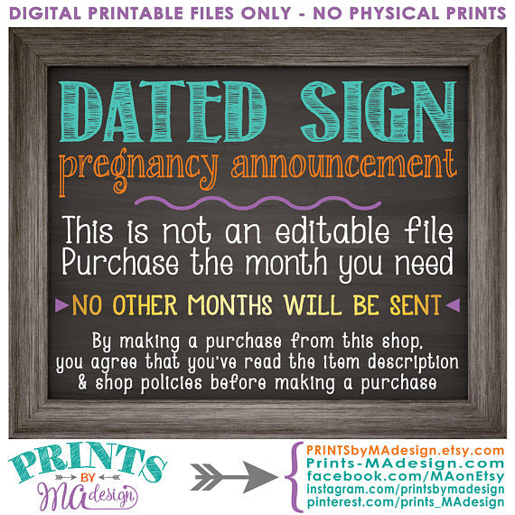 I'm Getting a Baby Brother in MARCH, It's a Boy Gender Reveal Pregnancy Announcement, Chalkboard Style PRINTABLE 8x10/16x20” <Instant Download> - PRINTSbyMAdesign
